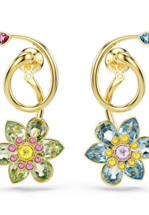 Alternative view of Swarovski 'Idyllia F Florere' Dames Vergulde Metalen Dangle Oorbellen - Goud 5709025