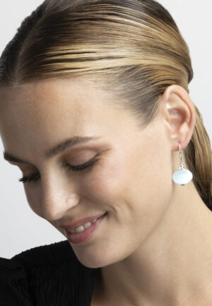 Alternative view of Luxenter, Jelani Cat's Eye oorbellen met gerhodineerde afwerking