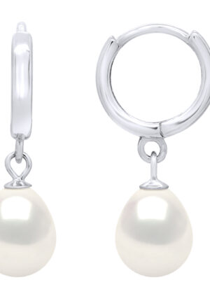 Hangende Oorbellen Echte Geëngageerde Zoetwaterparel Pear 8-9 mm