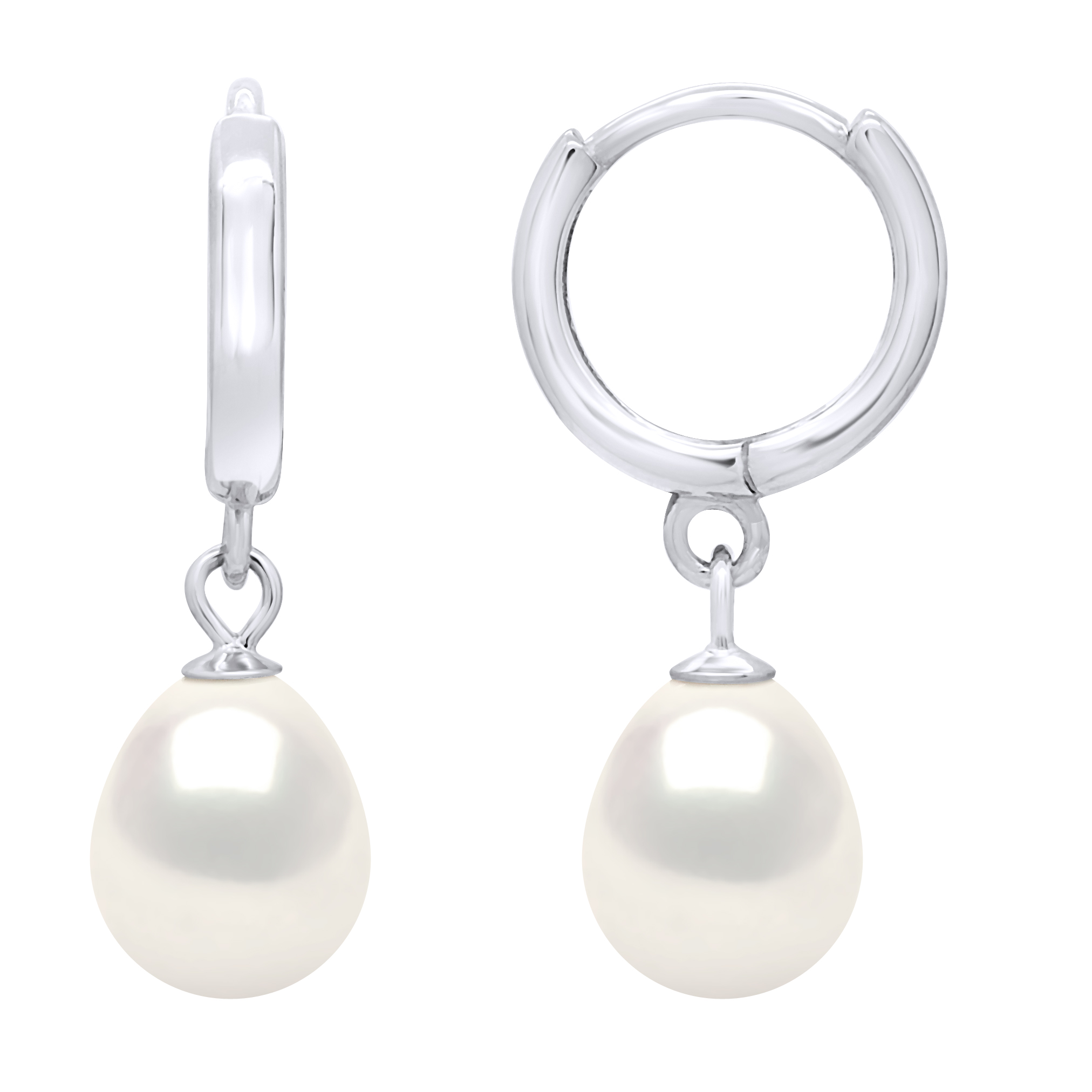 Hangende Oorbellen Echte Geëngageerde Zoetwaterparel Pear 8-9 mm
