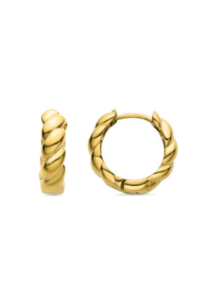 Luxenter Caiki oorbellen afgewerkt in 18k geel goud