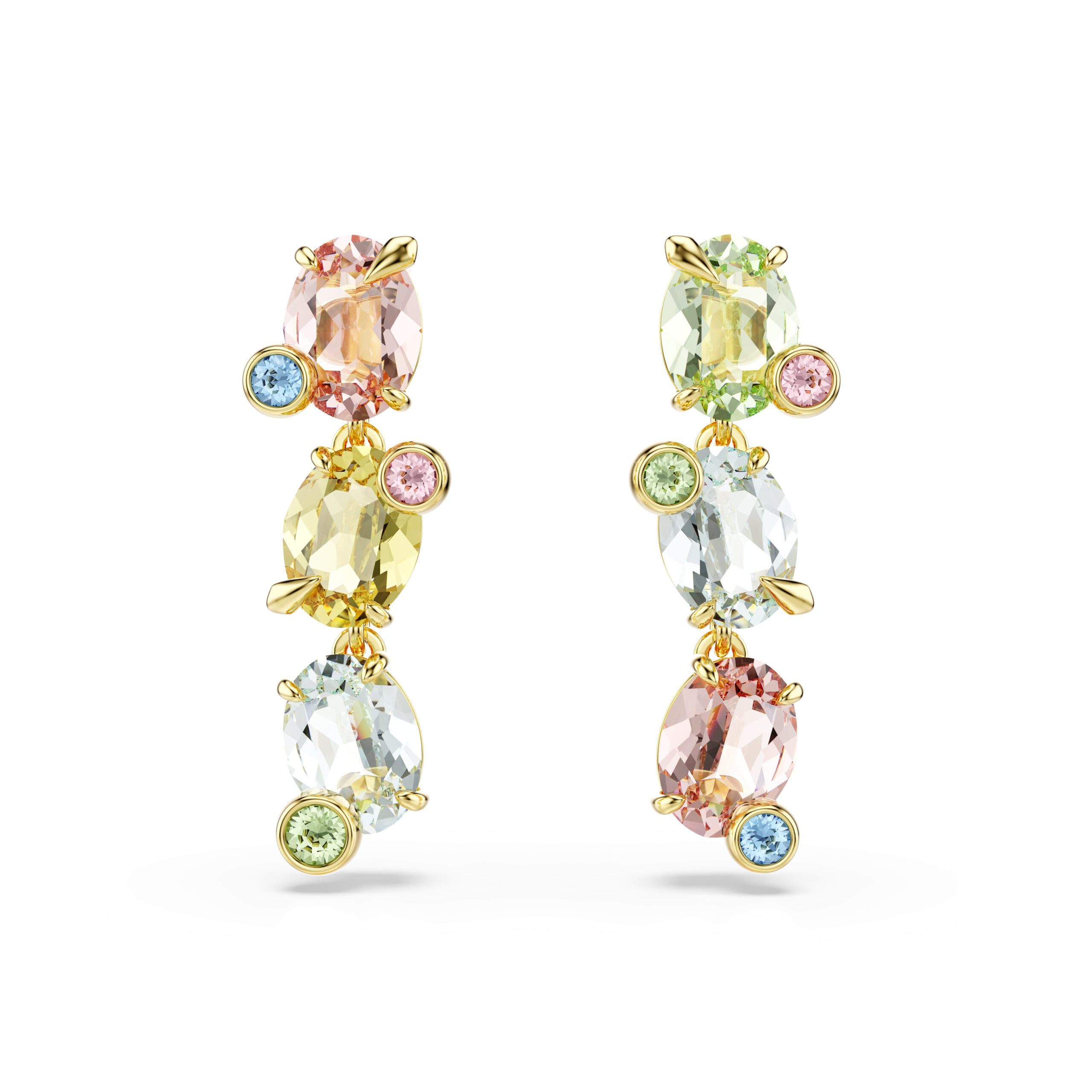 Swarovski 'Gema' Dames Goudkleurige Metaal Dangle Oorbellen - Goud 5714815 - Afbeelding 2