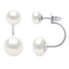 Oorbellen Duo Echte Cultiveerbare Zoetwaterparels Knop 6 en 9 mm