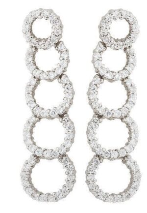 Orphelia Dames 925 Sterling Zilveren Dangle Oorringen - Zilver ZO-5762