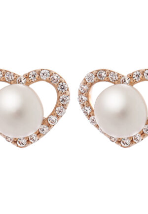 Orphelia 'Alberte' Dames 925 Sterling Zilveren Stud Oorbellen - Roze ZO-7233/RG