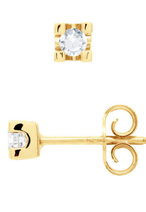 Oorbellen 0,15 Solitaire Diamond 18K Yellow Gold Cts