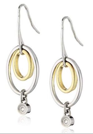 Alternative view of Orphelia Dames 925 Sterling Zilveren Oorbellen - Zilver/Goud ZO-5705