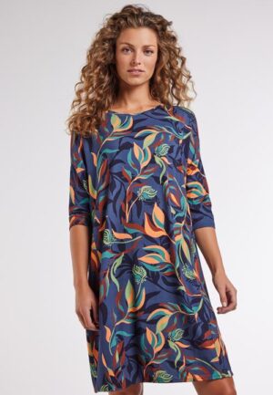 Loose dress Freedom Blue Floria print