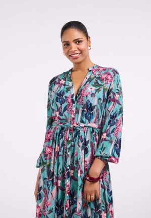 Dress Melody Green Auburn print