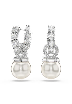 Swarovski 'Matrix Pearl' Vrouwen Oorbellen van Basismetaal - Zilver 5691716