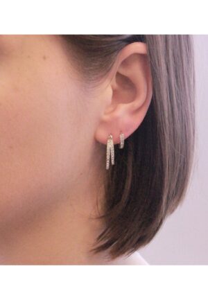 Alternative view of Circle Hoop Earrings - Oostenrijks kristal