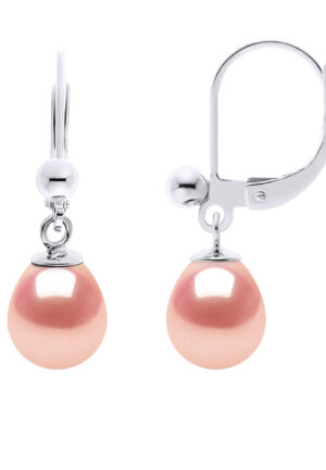 Oorbellen Dangle zoetwater parels White Peren 7-8 mm 925