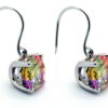 Orphelia Dames 925 Sterling Zilver Dangle Oorbellen - Zilver CC-28 - Afbeelding 2