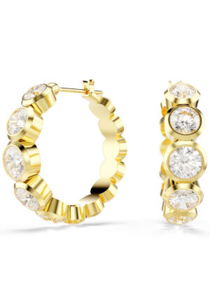 Swarovski 'Imber Organic' Dames Vergulde Metalen Hoepel Oorbellen - Goud 5711483