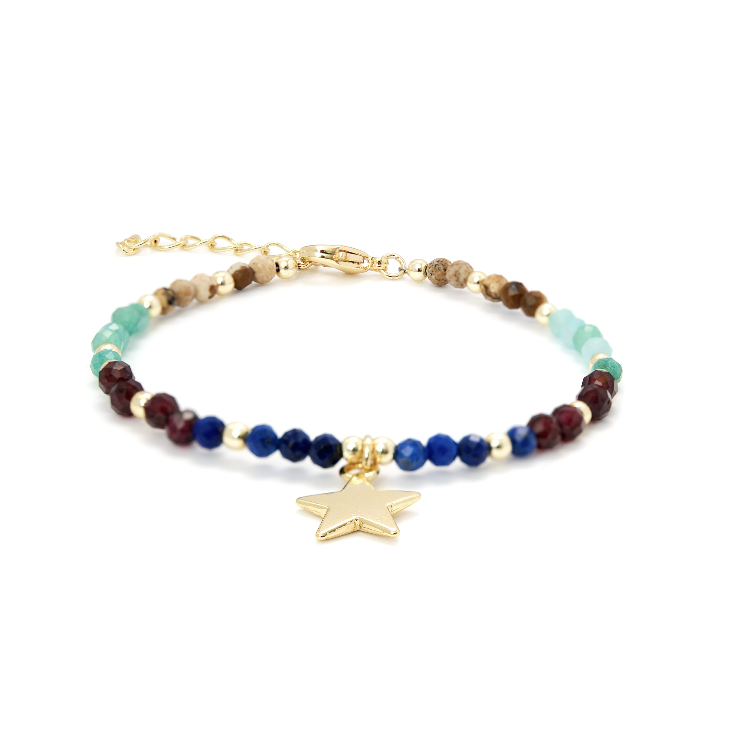 Luxenter Veelkleurige Kristallen Armband in 18K Geel Goud - Nerald