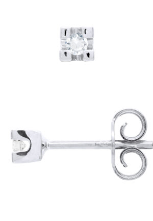 Diamanten oorknopjes 0060 Cts White Gold