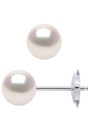 Akoya Parel Oorbellen Ronde 78mm 18K Yellow Gold