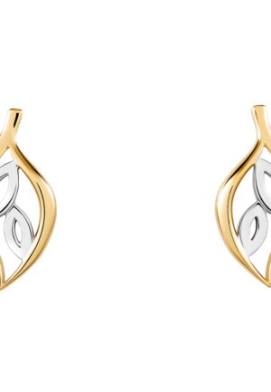 Orphelia 'Charlotte' Dames 925 Sterling Zilveren Stud Oorbellen - Zilver/Goud ZO-7523/G