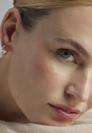 Alternative view of Luxenter Layen Oorbellen met Rhodium Plated Briljant Zirkonia
