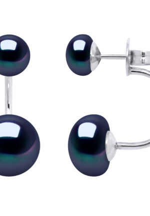 Oorbellen Duo Echte Cultuurzoetwaterparels Knop 6 en 9 mm