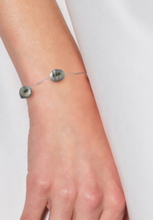 Alternative view of Armband keten Forcat 3 Tahitian parels rand 9-10 mm 925