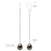 Oorbellen Echte Gecultiveerde Tahiti Parel Peer 10-11 mm - Afbeelding 2