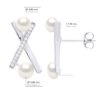 Oorbellen Strips - Echte Gecultiveerde Zoetwaterparel Knop 4-5 mm en 5-6 mm - Afbeelding 2