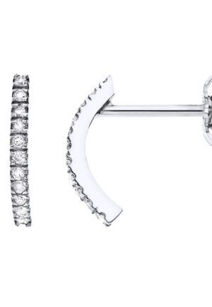 Half Hoop 0090 Cts Diamond Jewellery White Gold