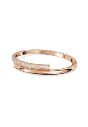 Alternative view of Swarovski 'Dextera' Dames Gouden Geplateerde Metalen Armband - Roze 5692267