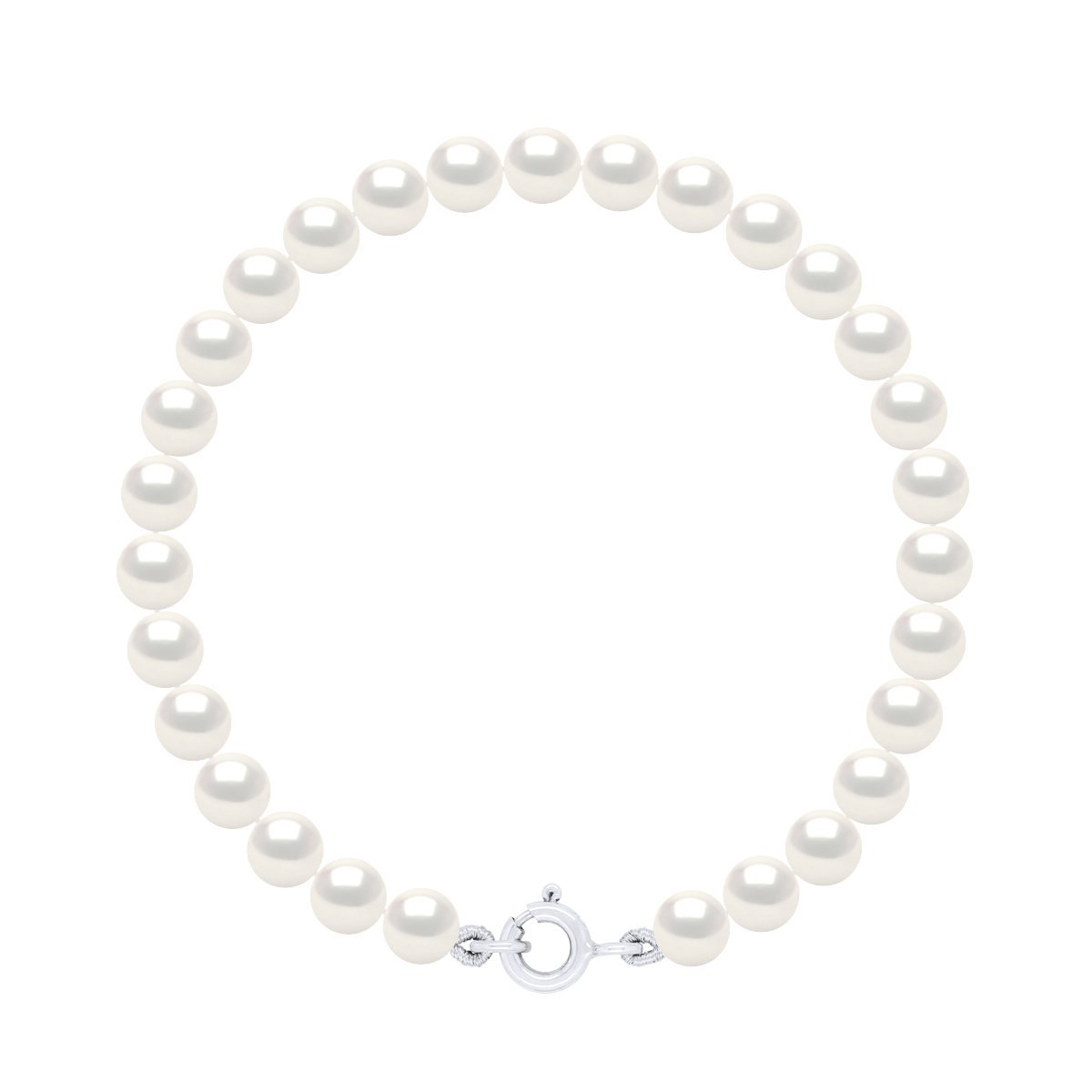 Armband van echte gekweekte zoetwaterparels rond 5-6 mm