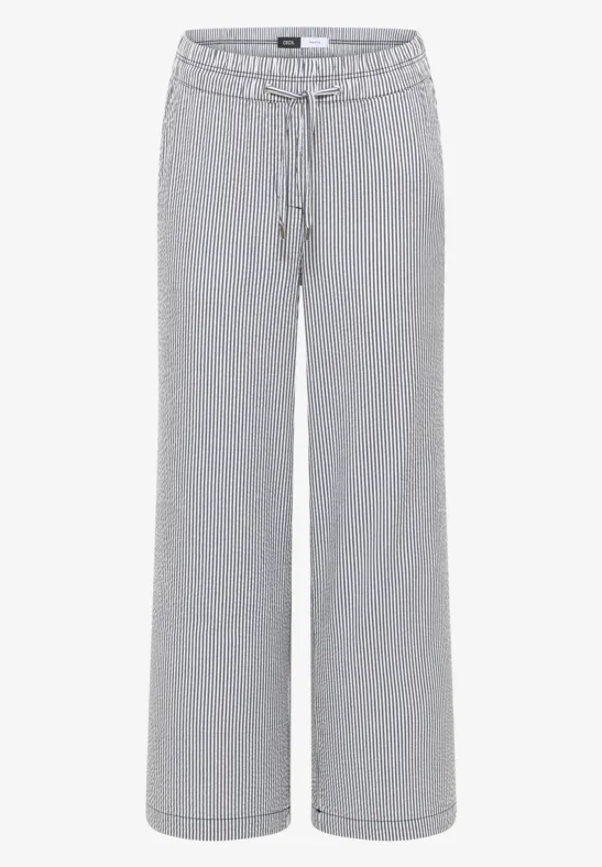 7/8 Wide Legs broek in seersucker kwaliteit - Afbeelding 2
