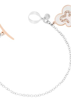 Orphelia 'Luna' Dames 925 Sterren Zilveren Armband - Zilver/Roze ZA-7166