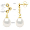Oorbellen Prestige - Diamanten 0,12 Ct - Kwaliteit HSI - Geel Goud - Afbeelding 2