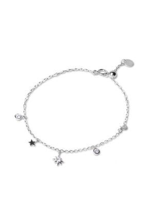 Luxenter, oyazia armband in 925 sterling zilver en gerhodineerde glanzende zirkonia