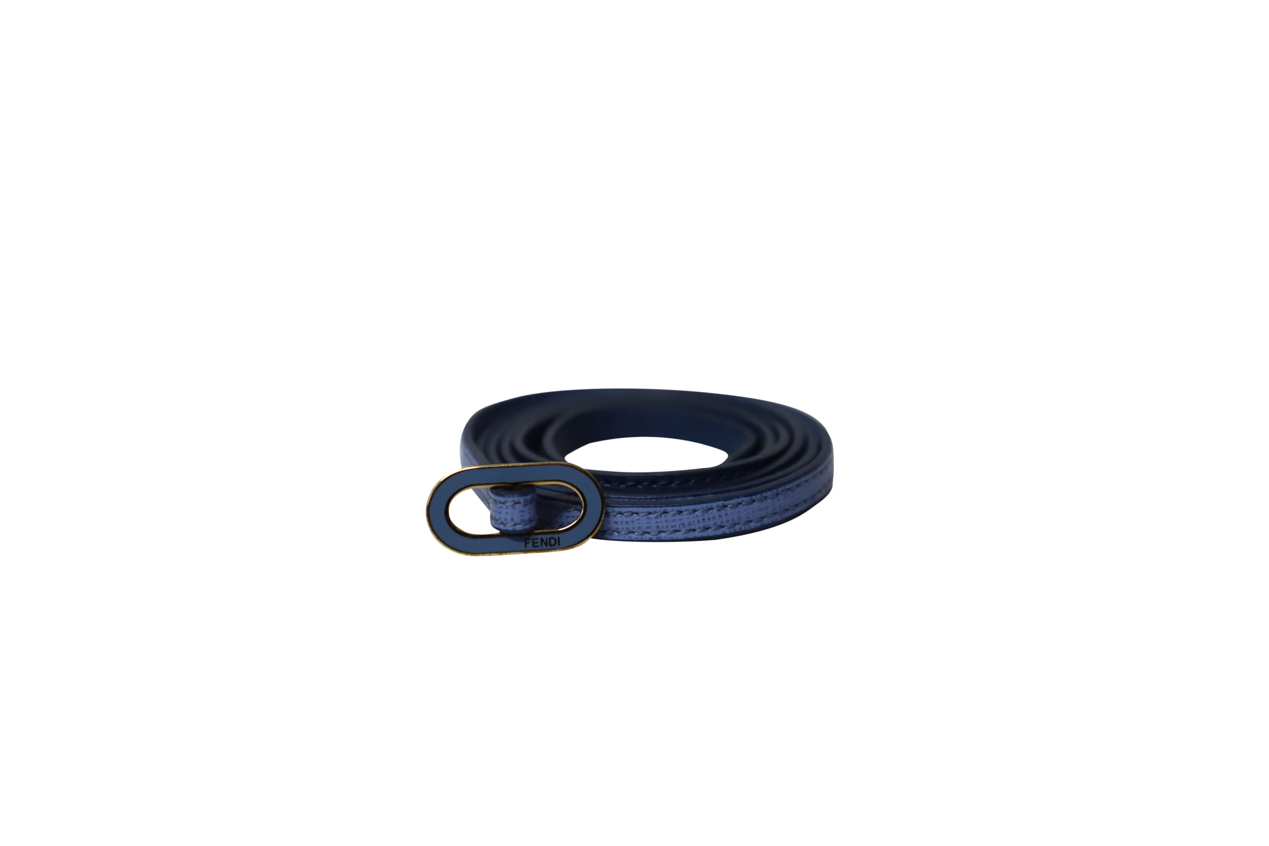Fendi Kleurpotlood Wikkelarmband in Blauw Leer