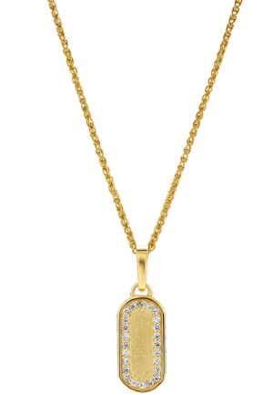 Orphelia 'Malaga' Dames 925 Sterling Zilveren Hanger met Ketting - Goud ZH-7573/G