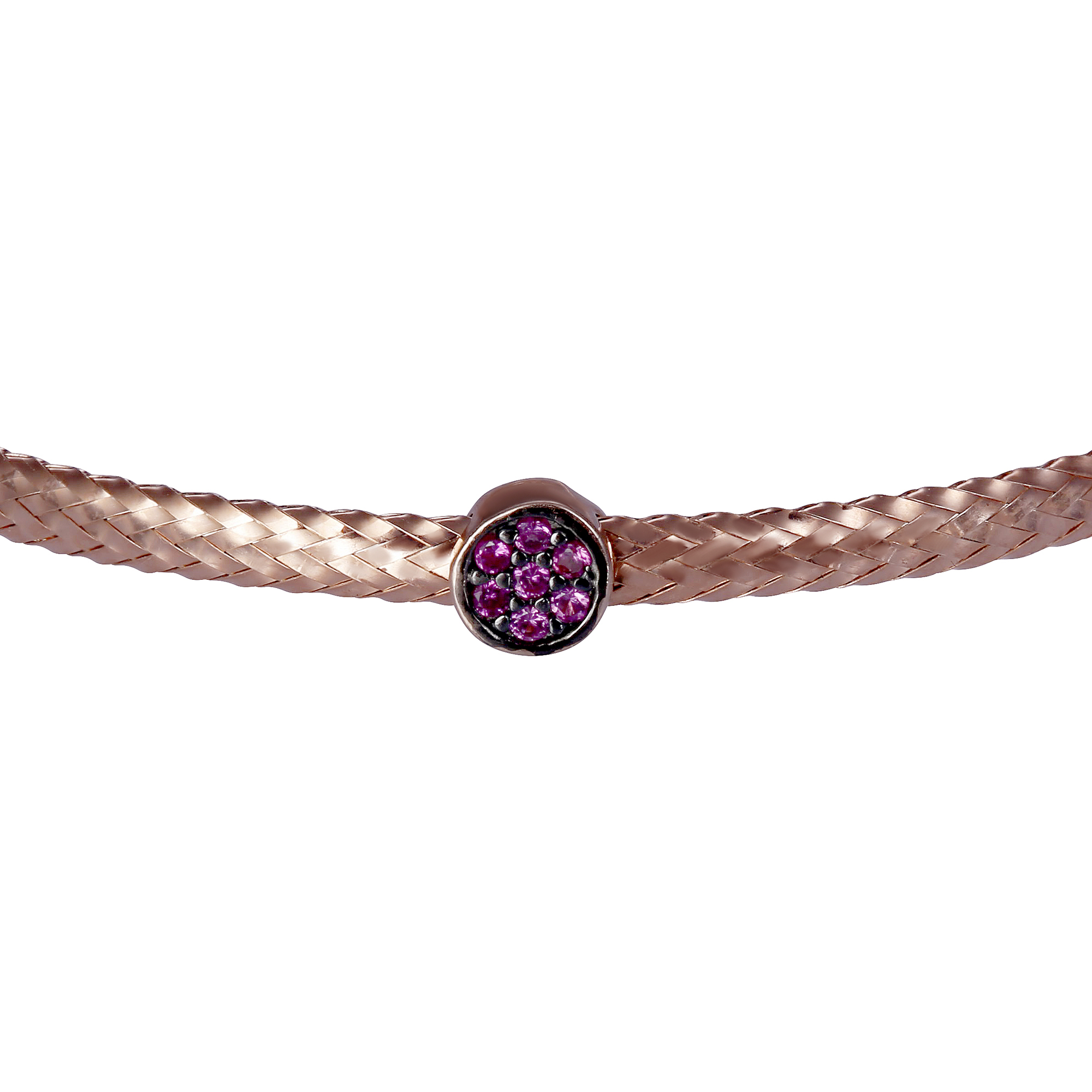 Orphelia Dames 925 Sterling Zilveren Armband - Roze ZA-7415/RG