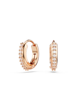 Swarovski 'Matrix' Dames Goudkleurige Metalen Hoepel Ohrringen - Roze 5690669
