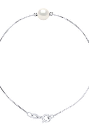 Diamond Bracelet 0060 Cts natuurlijke zoetwater ronde parel 9-10 mm 925