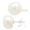 Oorbellen Wit Goud - Echte Cultuurzoetwaterparels Barok 12-13 mm - Afbeelding 2