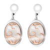 Orphelia 'Jarina' Dames 925 Sterling Zilver Oorbellen - Zilver/Roze ZO-7165