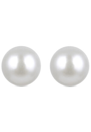 Luxenter oorbellen, Basis 925 sterling zilver en witte parel met 18 karaat geelgouden afwerking