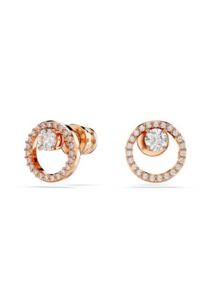 Alternative view of Swarovski 'Dextera' Dames Vergulde Metalen Stud Oorbellen - Roze 5692263