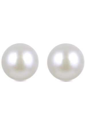 Luxenter oorbellen, basis 925 sterling zilver en witte parel met gerhodineerde afwerking