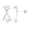 Oorbellen Strips - Echte Gecultiveerde Zoetwaterparel Knop 4-5 mm en 5-6 mm