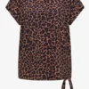 Blouse met afhangende schouders en knoop - Afbeelding 2