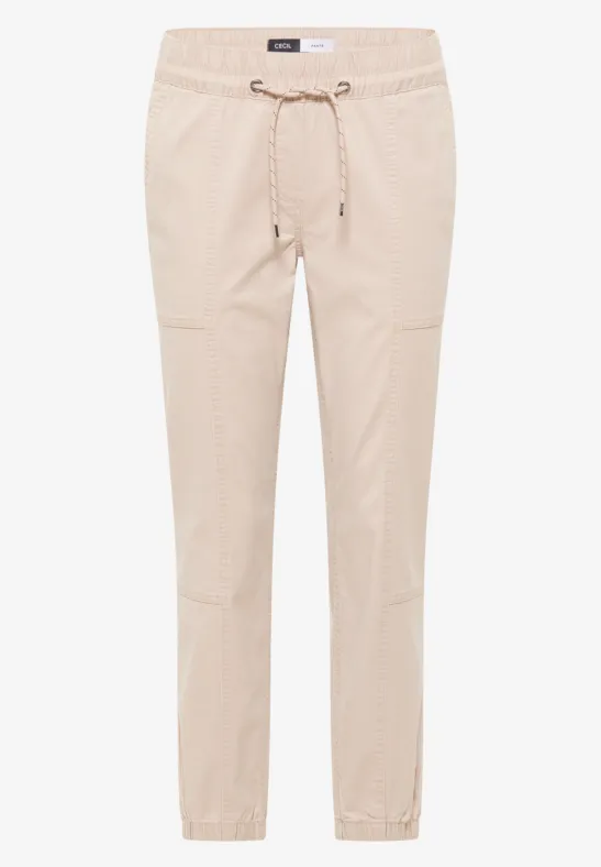 Broek met Mid Waist-taille en smalle pijpen in een Loose Fit-pasvorm - Afbeelding 2