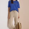 Broek met Mid Waist-taille en smalle pijpen in een Loose Fit-pasvorm