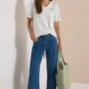 Jeans met High Waist en Flared pijpen in een Loose Fit pasvorm
