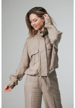 Label Dot - Beige | Dames | Jasje | Beige | 44 | regular | Kamst mode